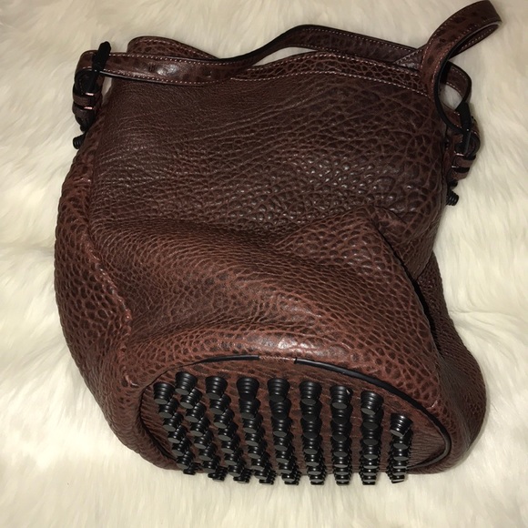 🏷ALEXANDER WANG PEBBLED DIEGO RAISIN COLOR - Picture 2 of 8